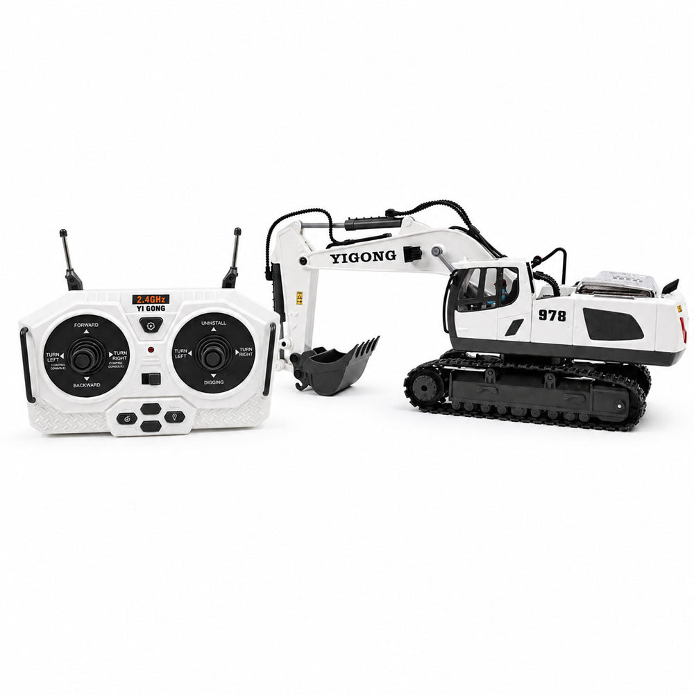 White RC EXCAVATOR